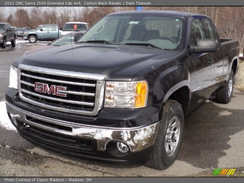 Carbon Black Metallic / Dark Titanium 2012 GMC Sierra 1500 Extended Cab 4x4