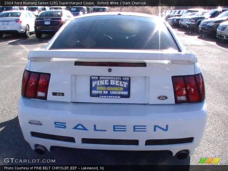 Oxford White / Dark Charcoal 2004 Ford Mustang Saleen S281 Supercharged Coupe