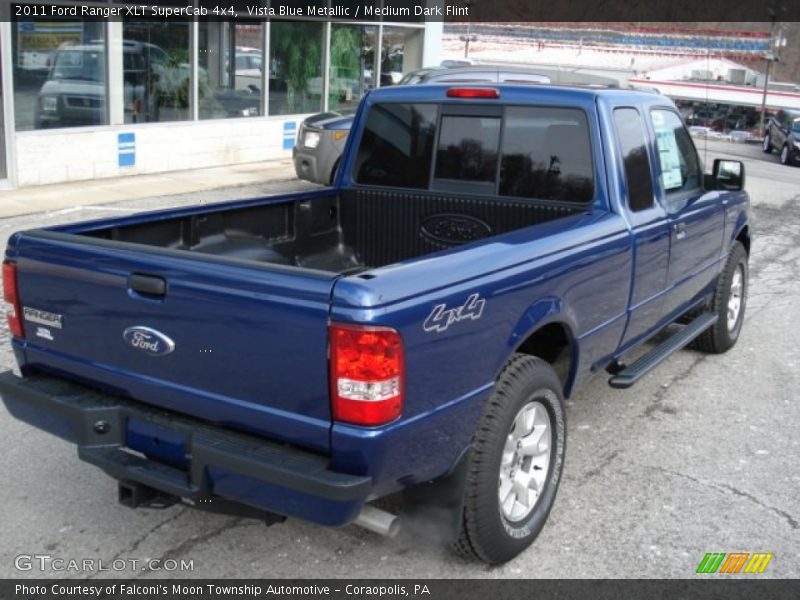 Vista Blue Metallic / Medium Dark Flint 2011 Ford Ranger XLT SuperCab 4x4