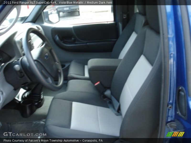 Vista Blue Metallic / Medium Dark Flint 2011 Ford Ranger XLT SuperCab 4x4