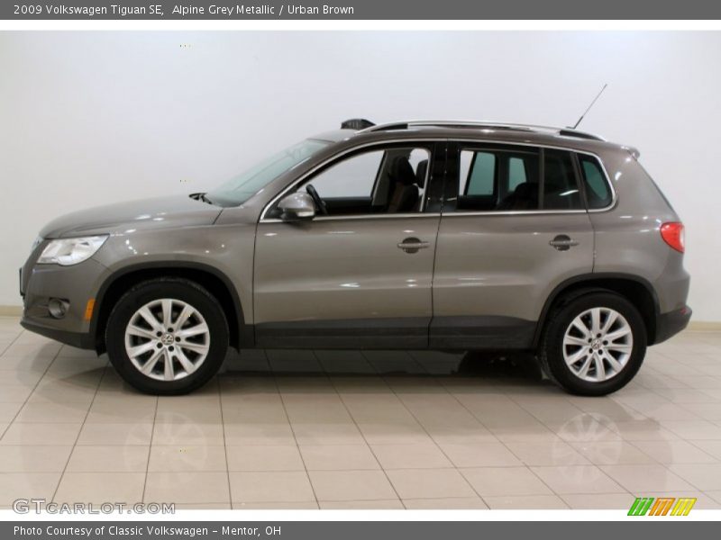 Alpine Grey Metallic / Urban Brown 2009 Volkswagen Tiguan SE