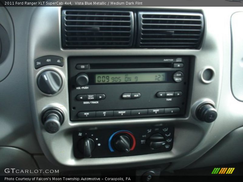 Vista Blue Metallic / Medium Dark Flint 2011 Ford Ranger XLT SuperCab 4x4