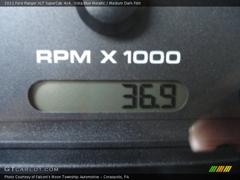 Vista Blue Metallic / Medium Dark Flint 2011 Ford Ranger XLT SuperCab 4x4