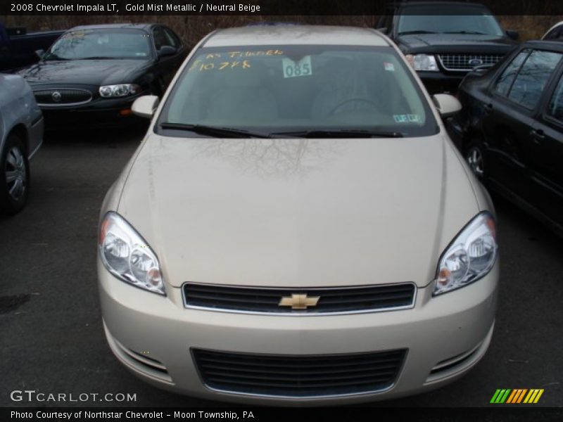 Gold Mist Metallic / Neutral Beige 2008 Chevrolet Impala LT