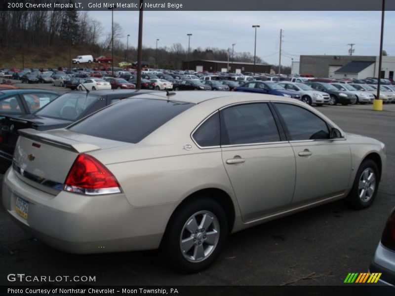 Gold Mist Metallic / Neutral Beige 2008 Chevrolet Impala LT