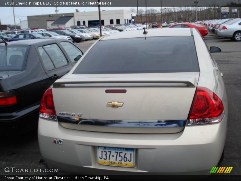 Gold Mist Metallic / Neutral Beige 2008 Chevrolet Impala LT