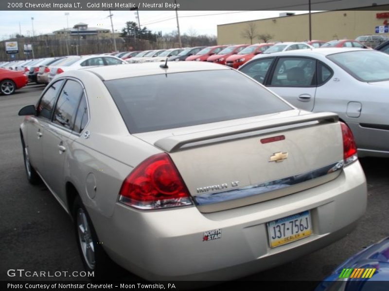 Gold Mist Metallic / Neutral Beige 2008 Chevrolet Impala LT