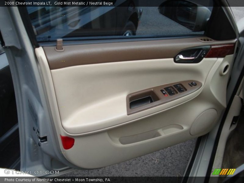 Gold Mist Metallic / Neutral Beige 2008 Chevrolet Impala LT