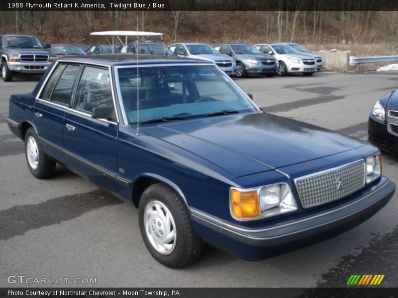 Twilight Blue / Blue 1988 Plymouth Reliant K America