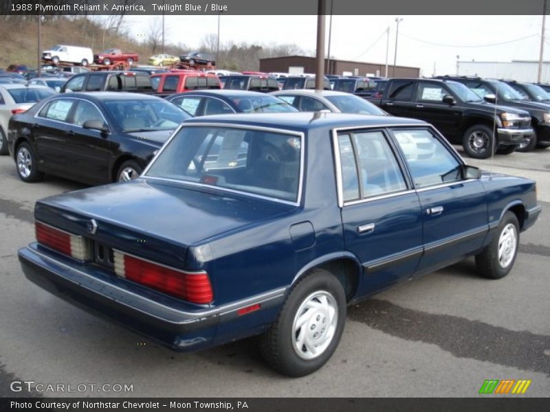 Twilight Blue / Blue 1988 Plymouth Reliant K America