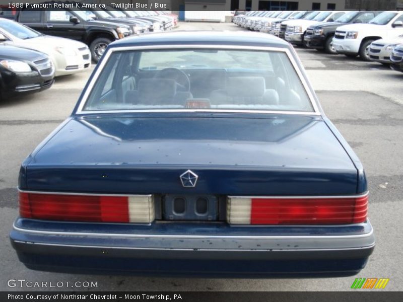 Twilight Blue / Blue 1988 Plymouth Reliant K America