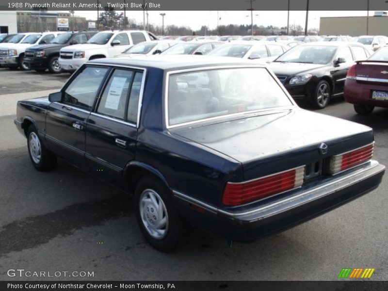 Twilight Blue / Blue 1988 Plymouth Reliant K America