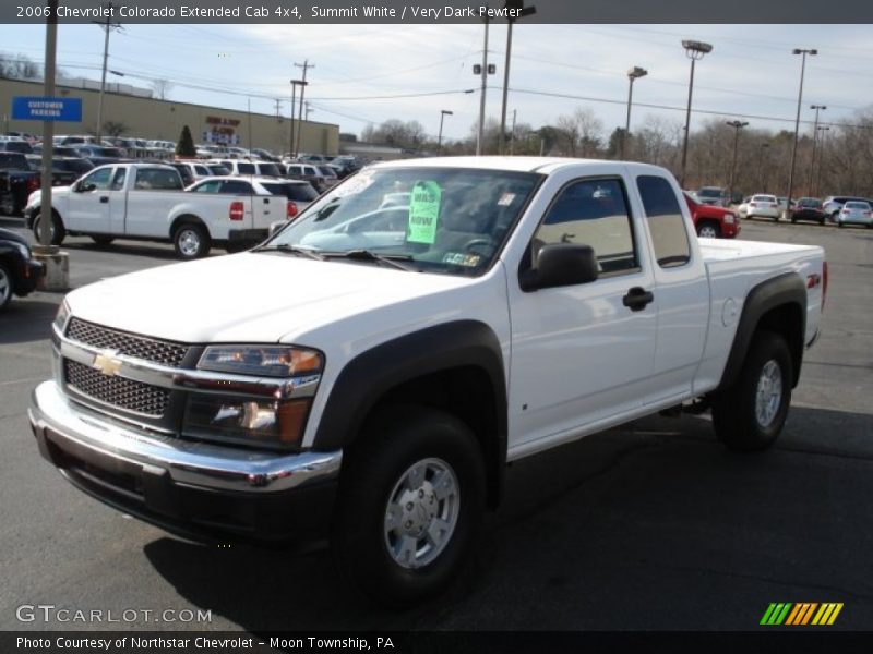 Summit White / Very Dark Pewter 2006 Chevrolet Colorado Extended Cab 4x4