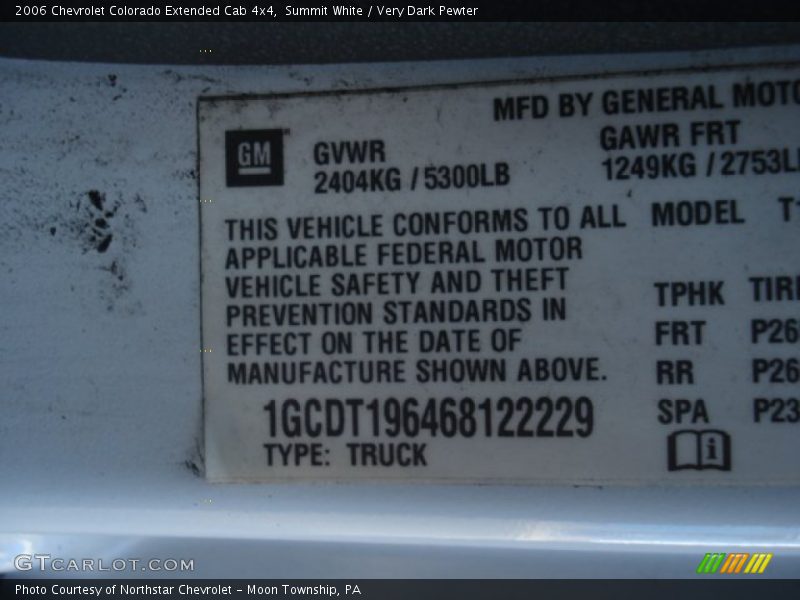 Summit White / Very Dark Pewter 2006 Chevrolet Colorado Extended Cab 4x4