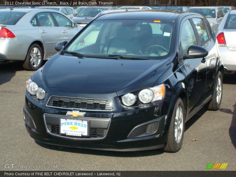 Black / Jet Black/Dark Titanium 2012 Chevrolet Sonic LS Hatch