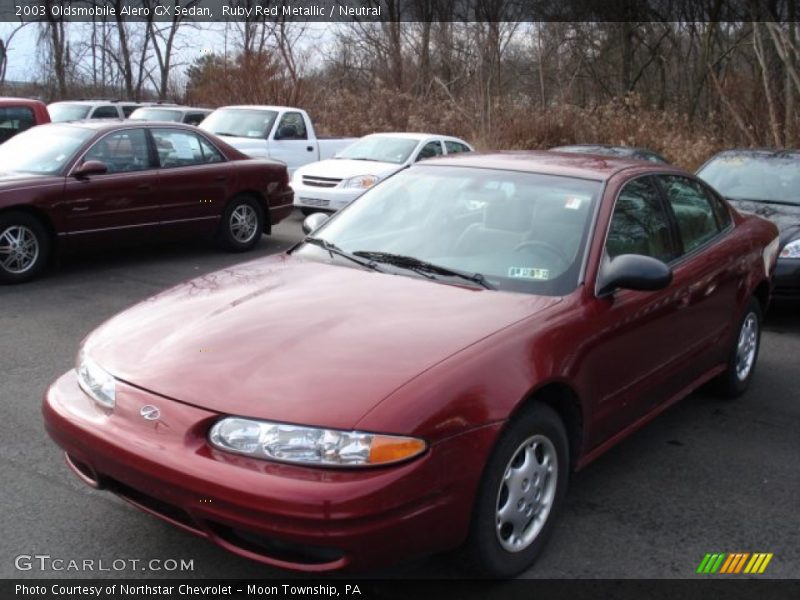 Ruby Red Metallic / Neutral 2003 Oldsmobile Alero GX Sedan