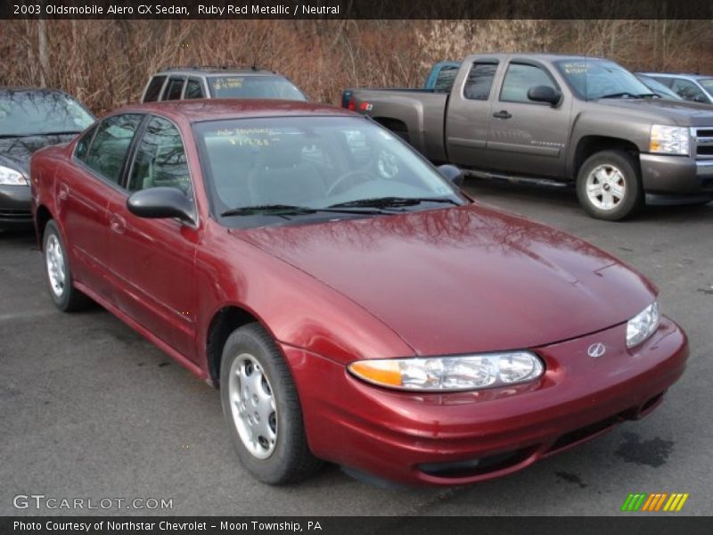 Ruby Red Metallic / Neutral 2003 Oldsmobile Alero GX Sedan