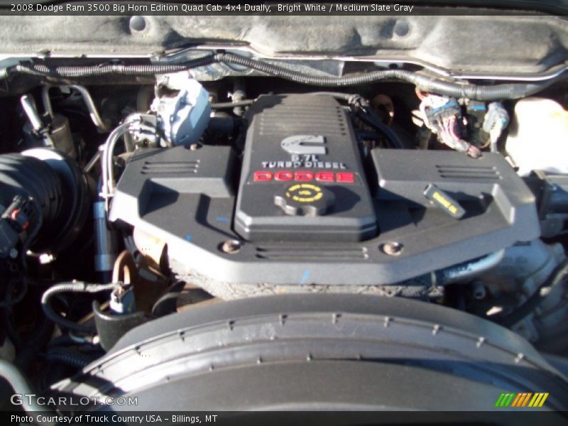 Bright White / Medium Slate Gray 2008 Dodge Ram 3500 Big Horn Edition Quad Cab 4x4 Dually