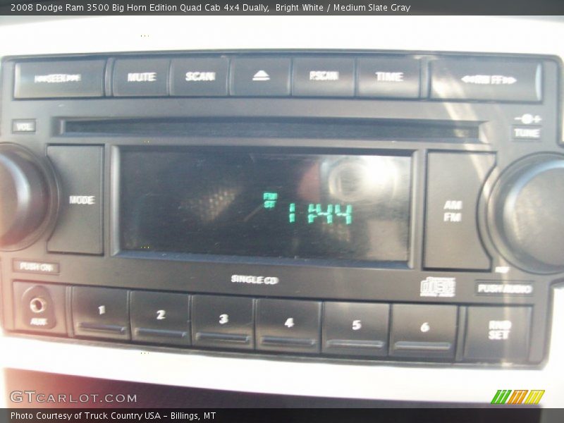 Bright White / Medium Slate Gray 2008 Dodge Ram 3500 Big Horn Edition Quad Cab 4x4 Dually