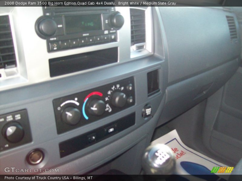 Bright White / Medium Slate Gray 2008 Dodge Ram 3500 Big Horn Edition Quad Cab 4x4 Dually