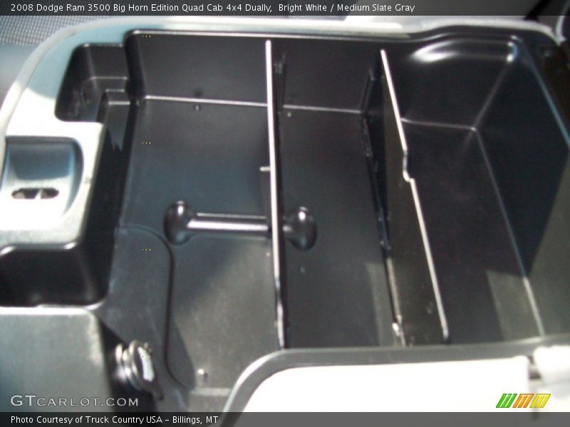 Bright White / Medium Slate Gray 2008 Dodge Ram 3500 Big Horn Edition Quad Cab 4x4 Dually