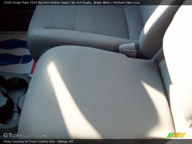 Bright White / Medium Slate Gray 2008 Dodge Ram 3500 Big Horn Edition Quad Cab 4x4 Dually