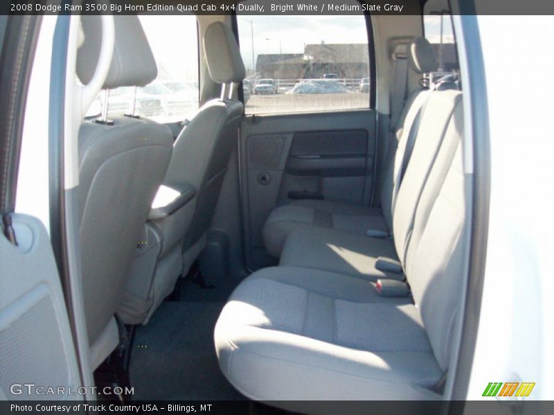 Bright White / Medium Slate Gray 2008 Dodge Ram 3500 Big Horn Edition Quad Cab 4x4 Dually