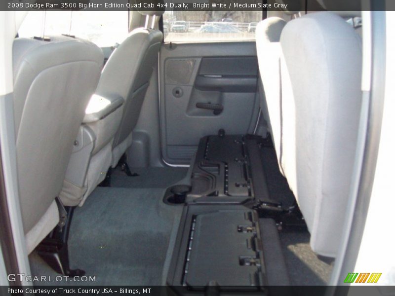 Bright White / Medium Slate Gray 2008 Dodge Ram 3500 Big Horn Edition Quad Cab 4x4 Dually