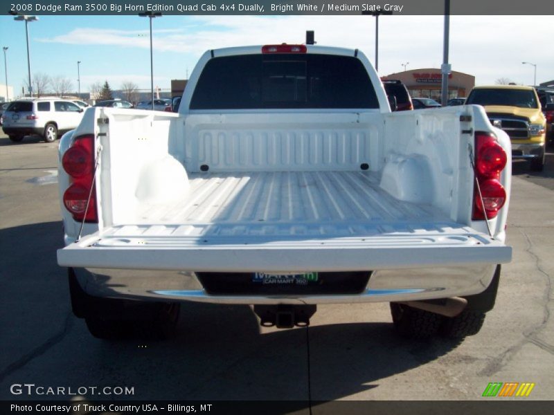 Bright White / Medium Slate Gray 2008 Dodge Ram 3500 Big Horn Edition Quad Cab 4x4 Dually
