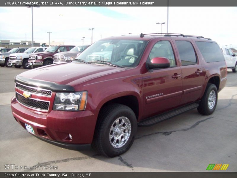 Dark Cherry Metallic / Light Titanium/Dark Titanium 2009 Chevrolet Suburban LT 4x4