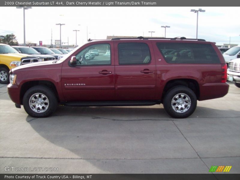 Dark Cherry Metallic / Light Titanium/Dark Titanium 2009 Chevrolet Suburban LT 4x4