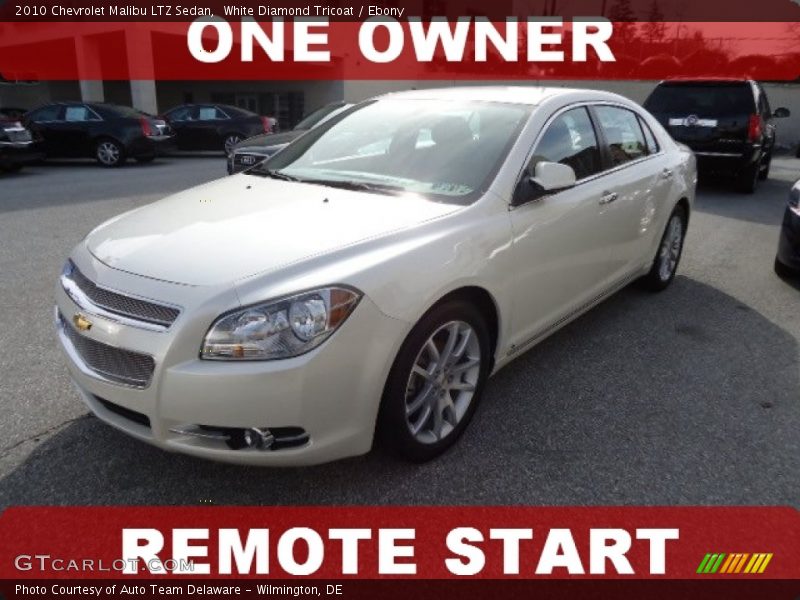 White Diamond Tricoat / Ebony 2010 Chevrolet Malibu LTZ Sedan