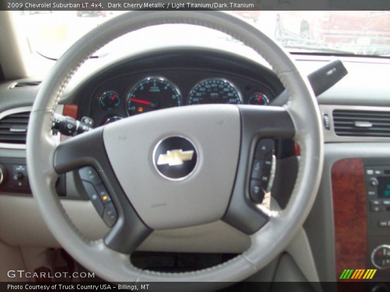 Dark Cherry Metallic / Light Titanium/Dark Titanium 2009 Chevrolet Suburban LT 4x4