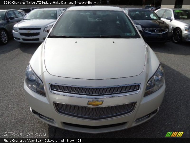 White Diamond Tricoat / Ebony 2010 Chevrolet Malibu LTZ Sedan