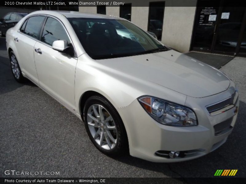 White Diamond Tricoat / Ebony 2010 Chevrolet Malibu LTZ Sedan