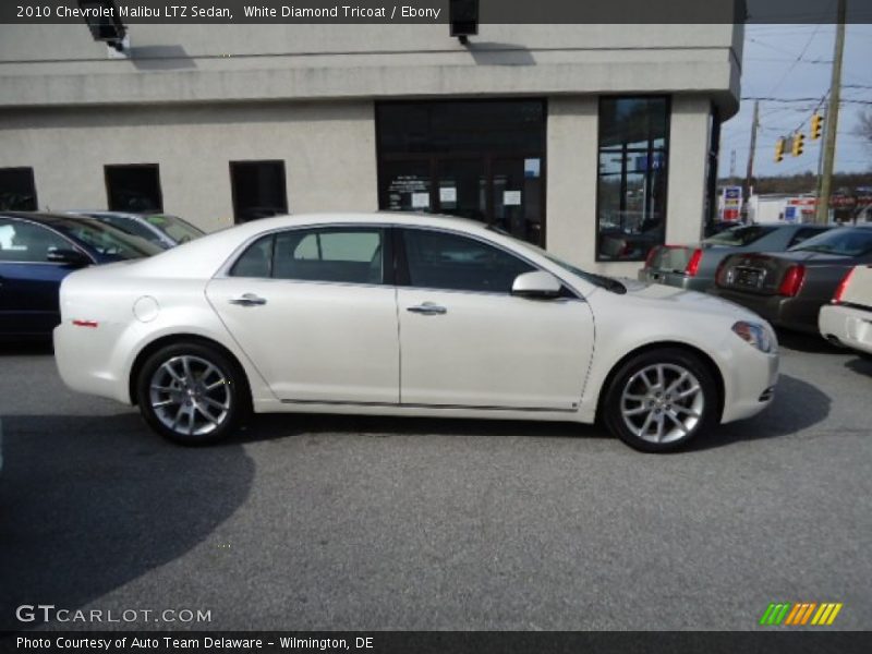 White Diamond Tricoat / Ebony 2010 Chevrolet Malibu LTZ Sedan