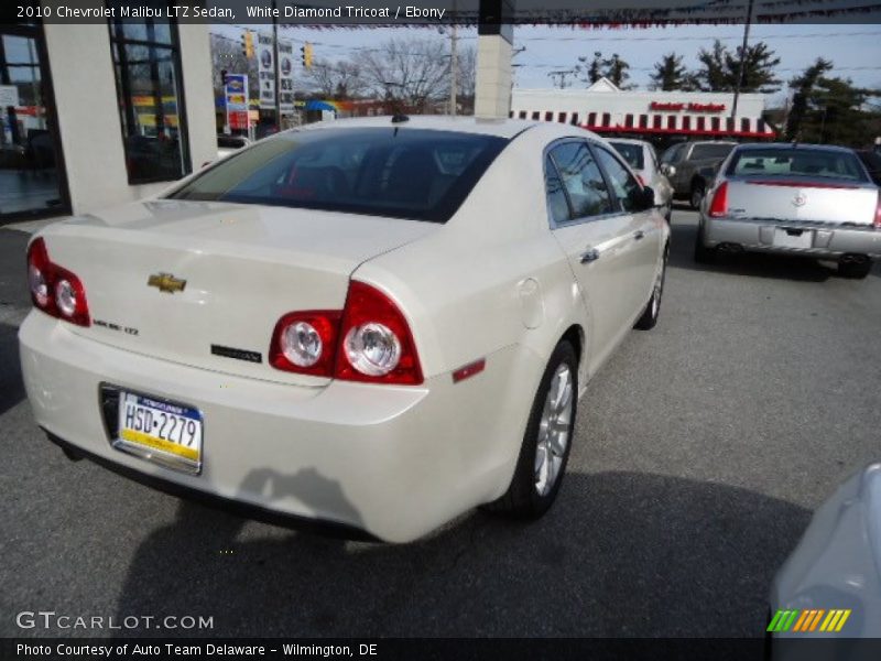 White Diamond Tricoat / Ebony 2010 Chevrolet Malibu LTZ Sedan