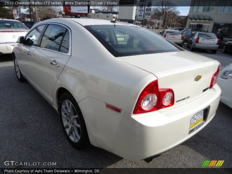 White Diamond Tricoat / Ebony 2010 Chevrolet Malibu LTZ Sedan