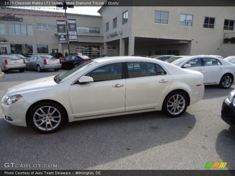 White Diamond Tricoat / Ebony 2010 Chevrolet Malibu LTZ Sedan