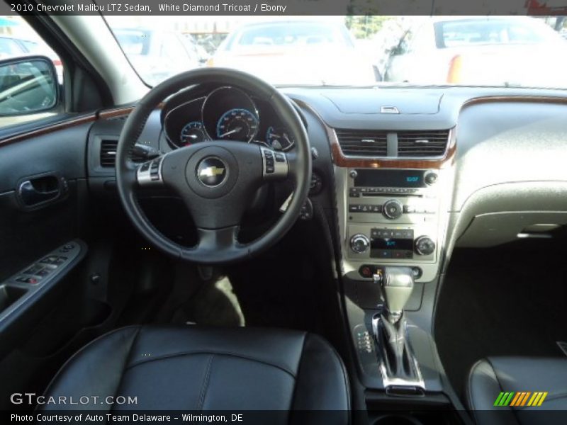 White Diamond Tricoat / Ebony 2010 Chevrolet Malibu LTZ Sedan