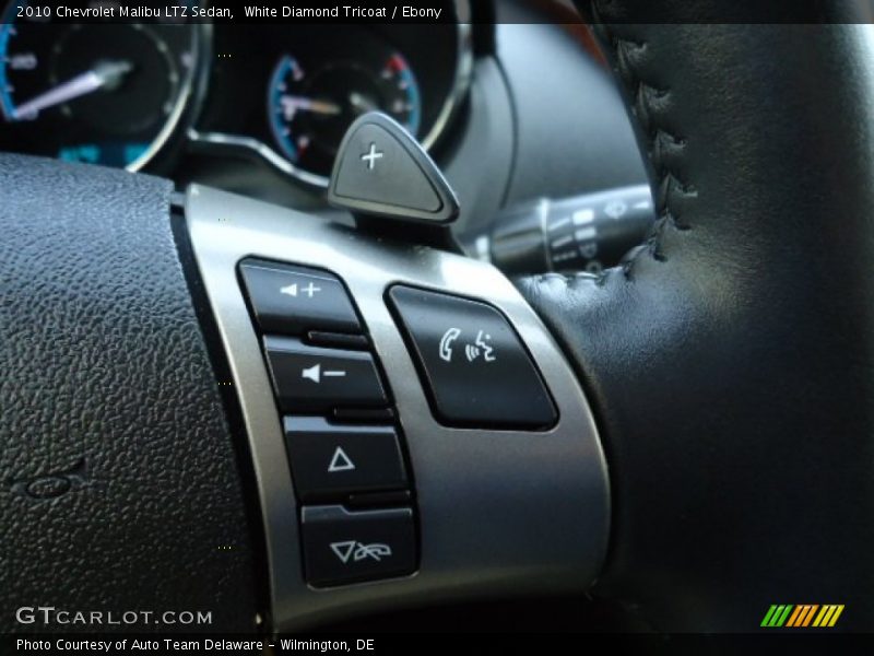 White Diamond Tricoat / Ebony 2010 Chevrolet Malibu LTZ Sedan