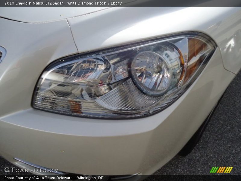 White Diamond Tricoat / Ebony 2010 Chevrolet Malibu LTZ Sedan