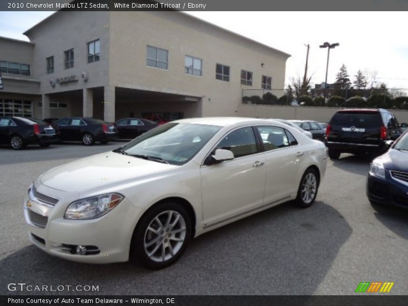 White Diamond Tricoat / Ebony 2010 Chevrolet Malibu LTZ Sedan