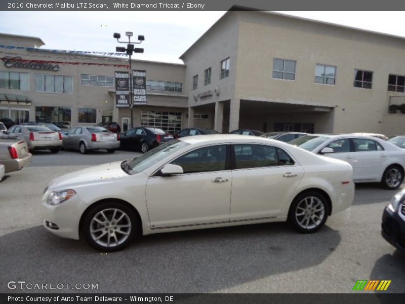 White Diamond Tricoat / Ebony 2010 Chevrolet Malibu LTZ Sedan
