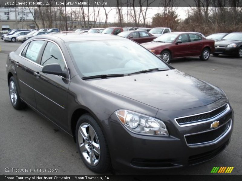 Taupe Gray Metallic / Titanium 2012 Chevrolet Malibu LS