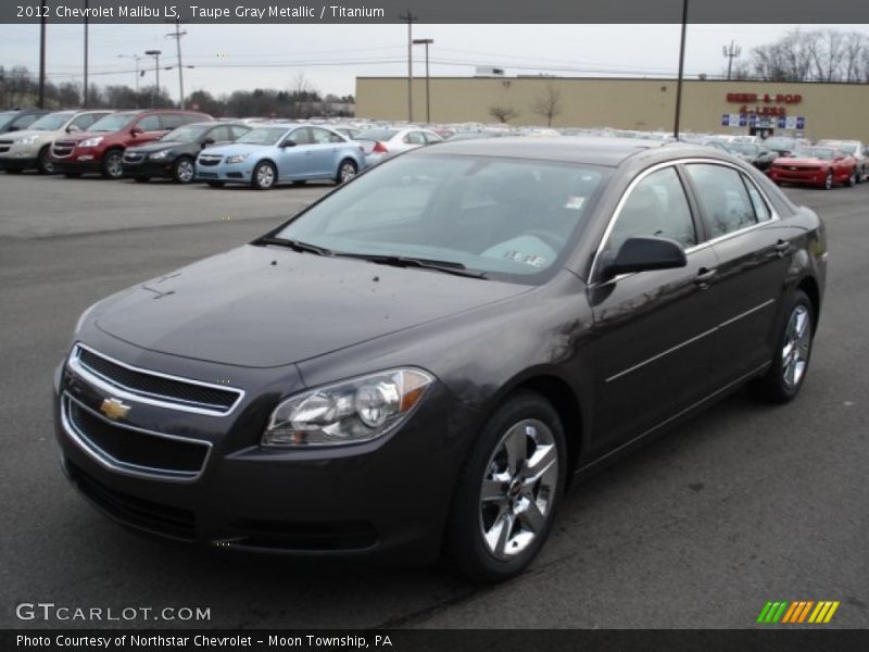 Taupe Gray Metallic / Titanium 2012 Chevrolet Malibu LS