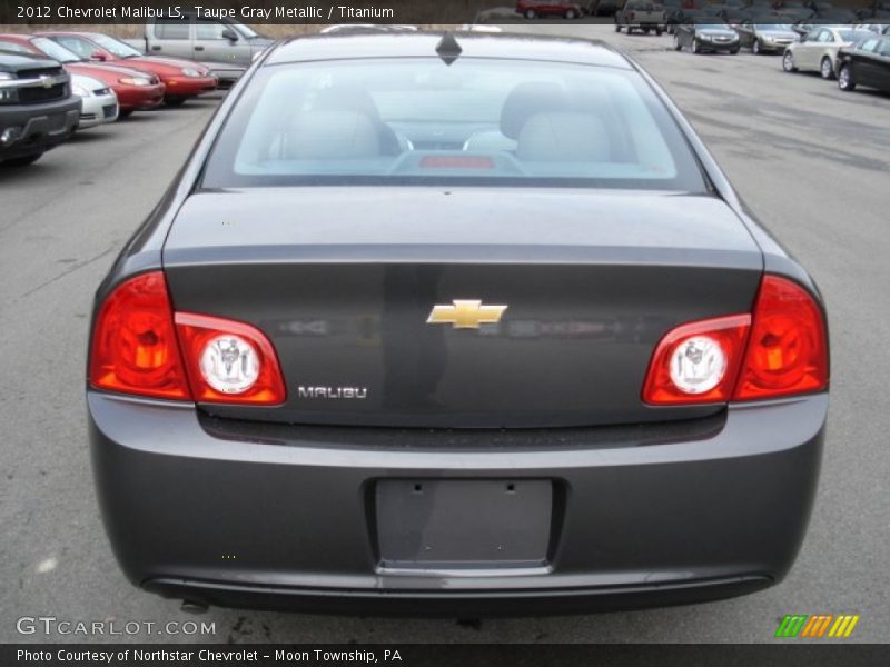Taupe Gray Metallic / Titanium 2012 Chevrolet Malibu LS