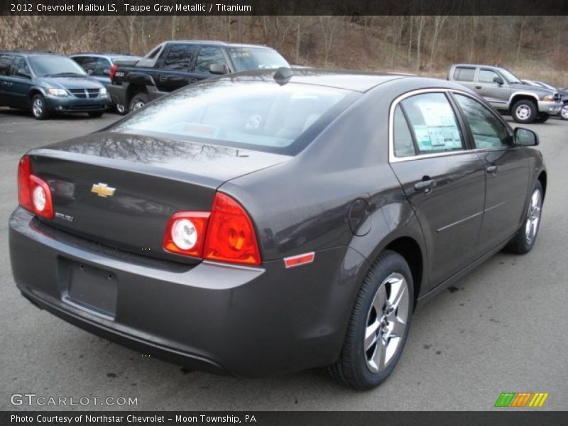 Taupe Gray Metallic / Titanium 2012 Chevrolet Malibu LS