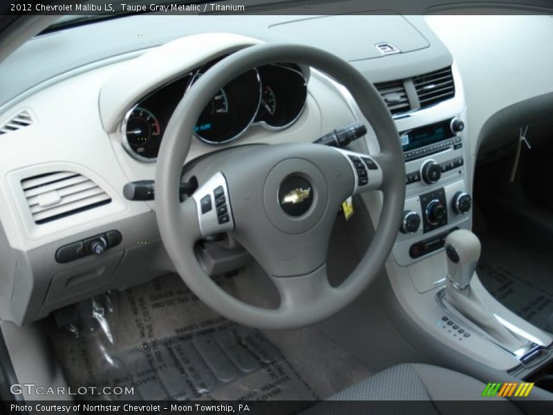 Taupe Gray Metallic / Titanium 2012 Chevrolet Malibu LS