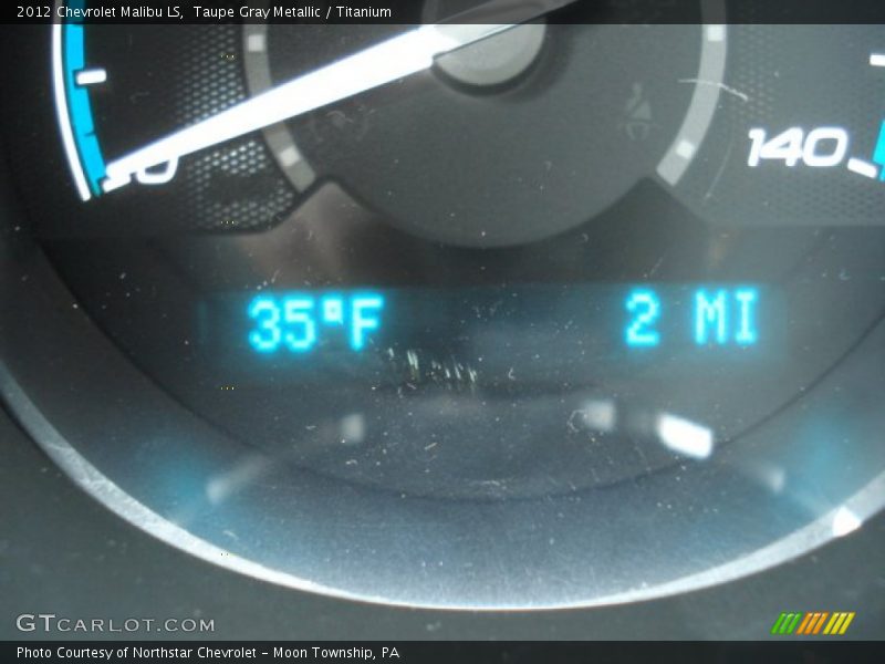 Taupe Gray Metallic / Titanium 2012 Chevrolet Malibu LS